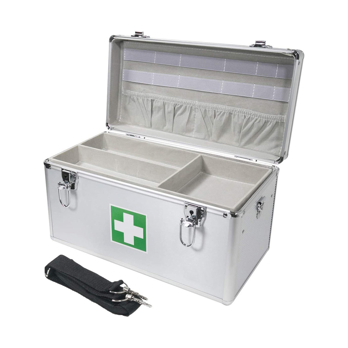 Erste-Hilfe-Koffer aus Aluminium, Medizinbox