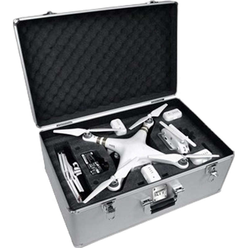 Kundenspezifischer schwarzer Aluminium-Drohnenkoffer, Phantom-Tragekoffer