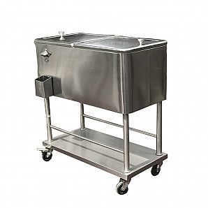 80QT Edelstahl-Rollkühlwagen für die Terrasse