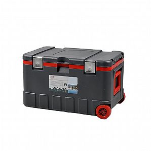 75L große Trolley-Kühlbox mit 5 cm isoliertem PU-Schaum