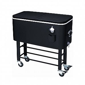 80QT Getränkekühlwagen auf Rädern für Partys – Kühlbehälter, Kühlbox auf Rädern