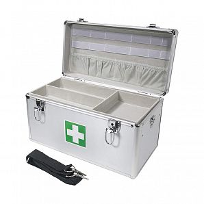 Erste-Hilfe-Koffer aus Aluminium, Medizinbox