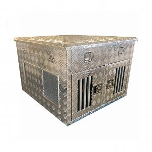 Doppelte Aluminium-LKW-Transportbox für Jagdhunde mit oberer Lagerung