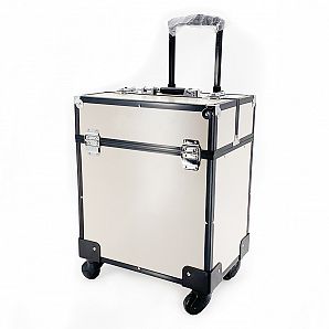 Rollkoffer für Make-up und Kosmetik aus Aluminium