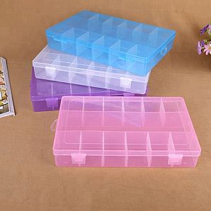Unterteilte Aufbewahrungsbox aus Kunststoff