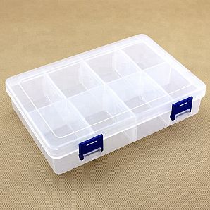 Transparente Aufbewahrungsbox aus Kunststoff