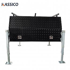 Aluminium UTE Canopy Werkzeugkasten Schwarz lackiert