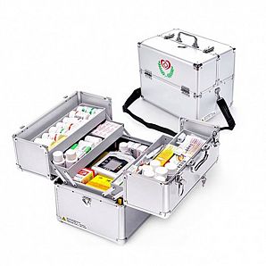 Medizinischer Aufbewahrungskoffer aus Aluminium, Notfall-Erste-Hilfe-Koffer