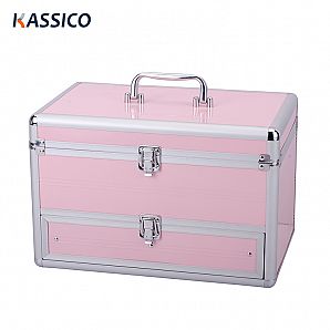 Kundenspezifischer Kosmetikkoffer aus Aluminium mit Tabletts