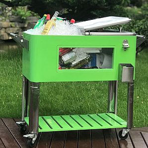 Umweltfreundliche tragbare Bier-Getränkekühlbox aus Metall für Camping