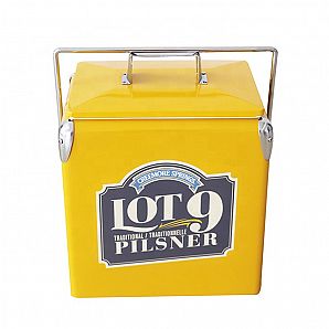 Tragbare 13-Liter-Eiskühlbox aus Metall